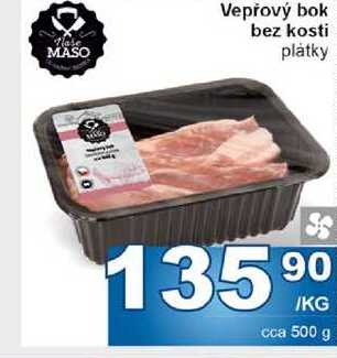 Vepřový bok bez kosti plátky 1kg