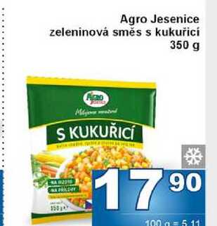 Agro Jesenice zeleninová směs s kukuřicí 350 g 