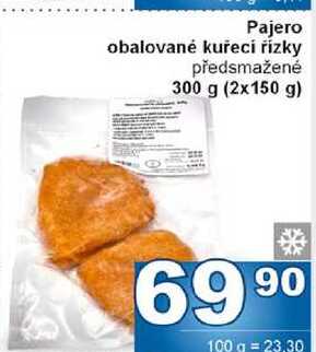 Pajero obalované kuřecí řízky předsmažené 300 g 