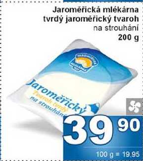 Jaroměřická mlékárna tvrdý jaroměřický tvaroh na strouhání 200 g