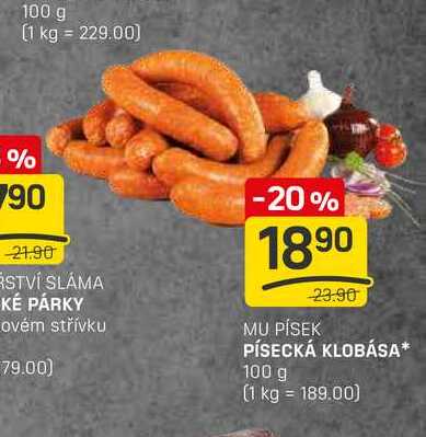PÍSECKÁ KLOBÁSA 100 g 