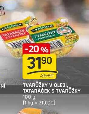 TVARŮŽKY V OLEJI,, TATARÁČEK S TVARŮŽKY 100 g 