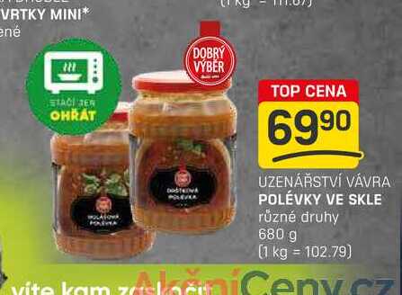 POLÉVKY VE SKLE různé druhy 680 g 