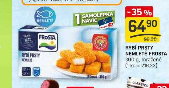 RYBÍ PRSTY NEMLETÉ FROSTA 300 g, mražené 