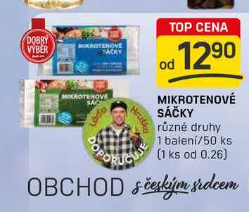 MIKROTENOVÉ SÁČKY různé druhy 1 balení/50 ks