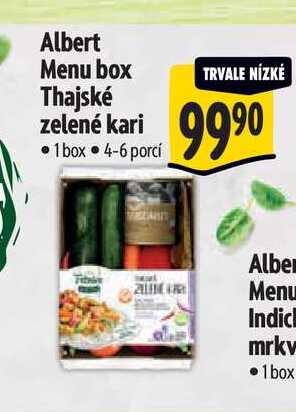 Albert Menu box Thajské zelené kari 1 box