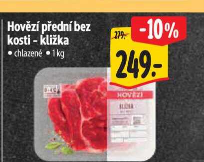 Hovězí přední bez kosti - kližka 1 kg