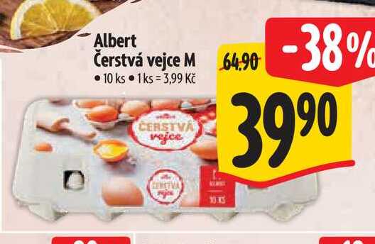 Albert Čerstvá vejce M 10 ks 