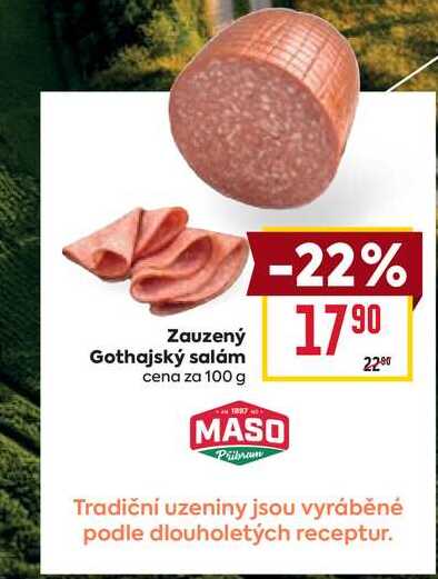 Zauzený Gothajský salám cena za 100 g