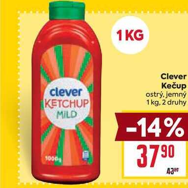 Clever Kečup ostrý, jemný 1 kg