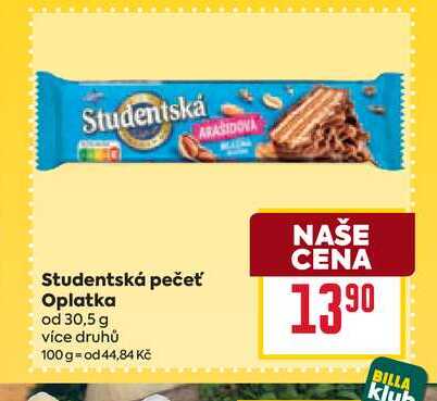 Studentská pečeť Oplatka od 30,5 g 