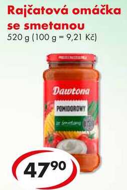 Rajčatová omáčka se smetanou, 520 g