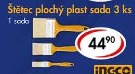 Štětec plochý plast, sada 3 ks  