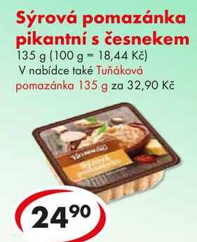 Sýrová pomazánka pikantní s česnekem, 135 g 