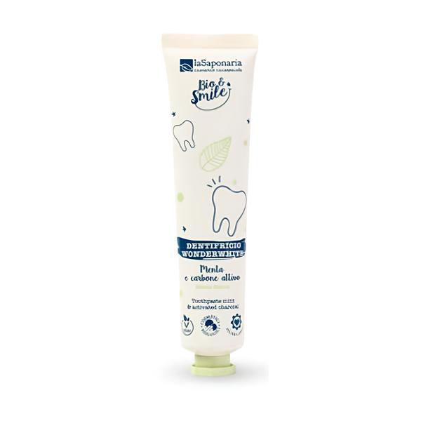 laSaponaria Bělicí zubní pasta WonderWhite - máta a aktivní uhlí BIO