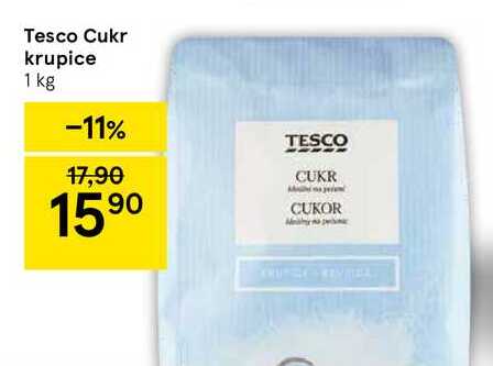 Tesco Cukr krupice, 1 kg  v akci
