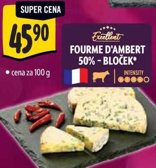 FOURME D'AMBERT BLOČEK, cena za 100 g 