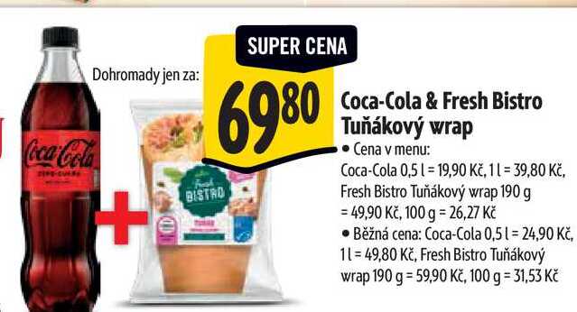  Coca-Cola & Fresh Bistro Tuňákový wrap  
