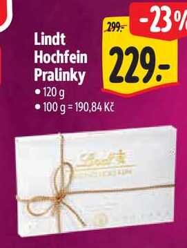 Lindt Hochfein Pralinky, 120 g