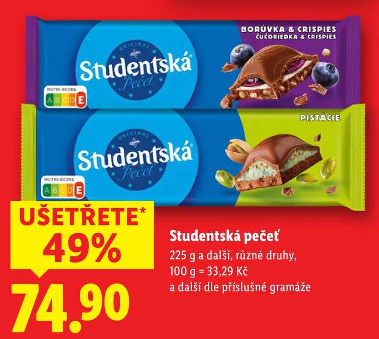 Studentská pečeť, 225 g a další