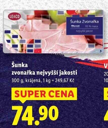 Šunka zvonařka nejvyšší jakosti, 300 g