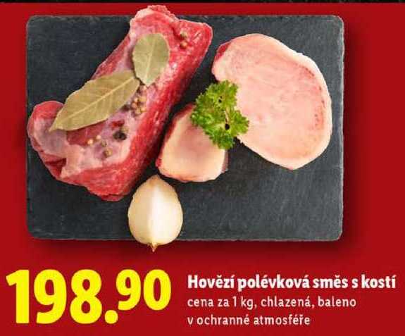 Hovězí polévková směs s kostí, cena za 1 kg