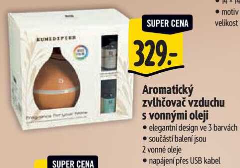 Aromatický zvlhčovač vzduchu s vonnými oleji