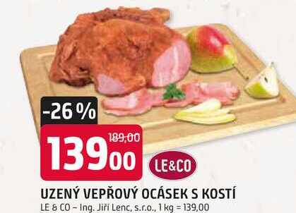 UZENÝ VEPŘOVÝ OCÁSEK S KOSTÍ LE 100g