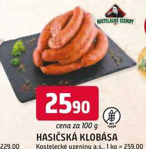 HASIČSKÁ KLOBÁSA 100g