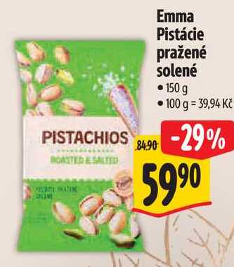 Emma Pistácie pražené solené, 150 g