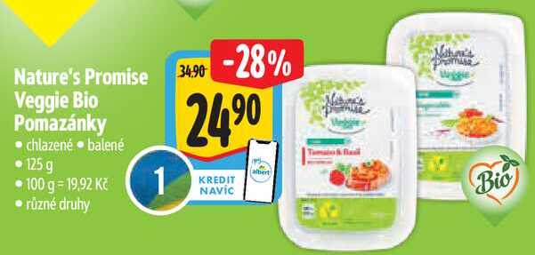 Nature's Promise Veggie Bio Pomazánky, 125 g