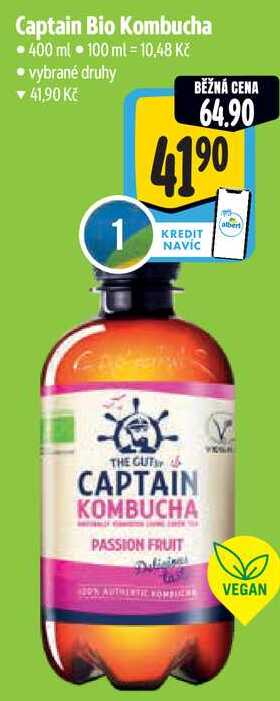 Captain Bio Kombucha, 400 ml 