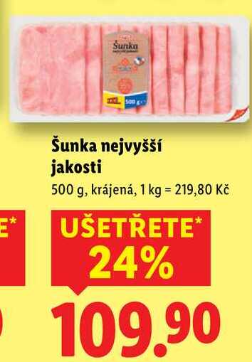 Šunka nejvyšší jakosti, 500 g
