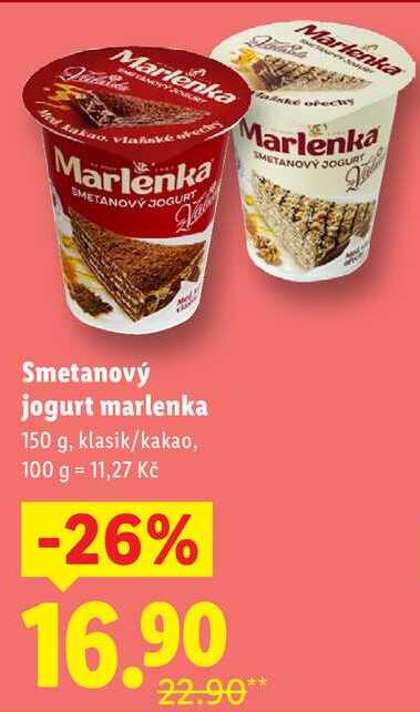 Smetanový jogurt marlenka, 150 g