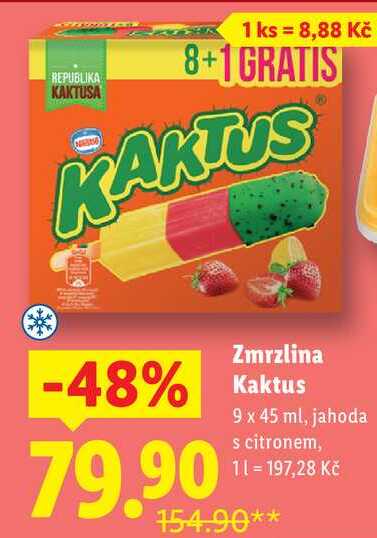 Zmrzlina Kaktus, 9x 45 ml