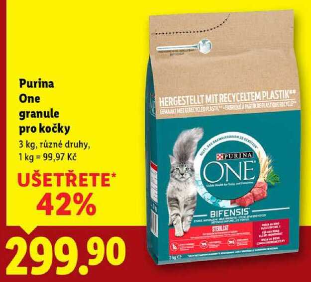 Purina One granule pro kočky, 3 kg