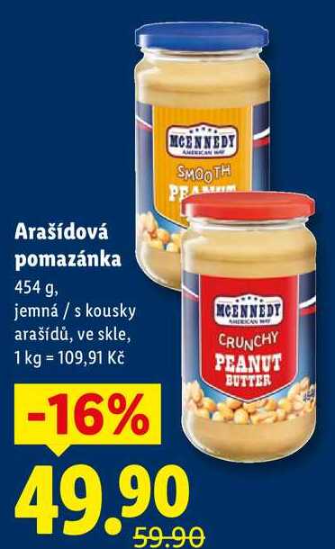 Arašídová pomazánka, 454 g