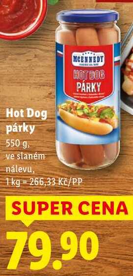 Hot Dog párky, 550 g