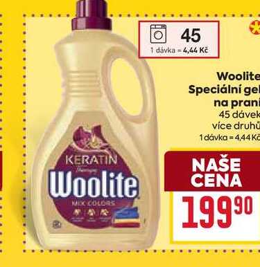 Woolite Speciální gel na prani 45 dávek 