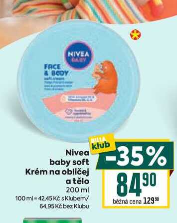 Nivea baby soft Krém na obličej a tělo 200 ml 