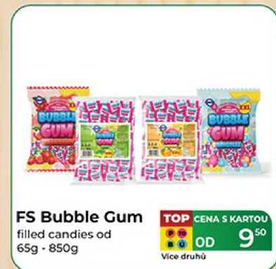 FS Bubble Gum filled candies od 65g 850g 