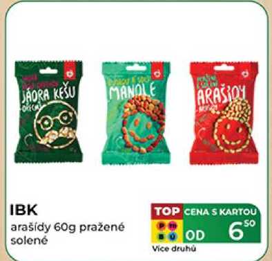 IBK arašídy 60g pražené solené 