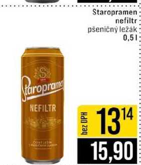 Staropramen nefiltr pšeničný ležák plech 0,5 l