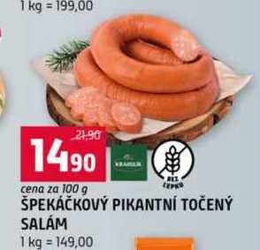 Špekáčkový pikantní točený salám 100 g