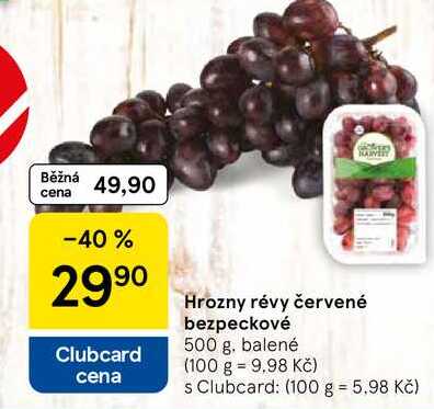 Hrozny révy červené bezpeckové, 500 g 