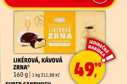 LIKÉROVÁ, KÁVOVÁ ZRNA, 160 g 