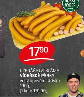 VÍDEŇSKÉ PÁRKY ve skopovém střívku 100 g