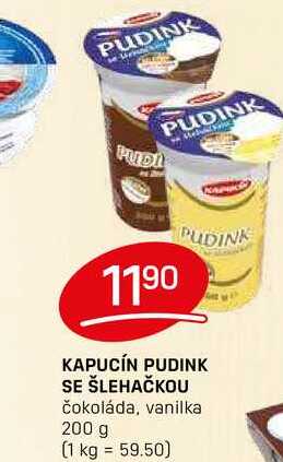 KAPUCÍN PUDINK SE ŠLEHAČKOU čokoláda, vanilka 200 g