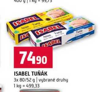 Isabel tuňák 3x80 g