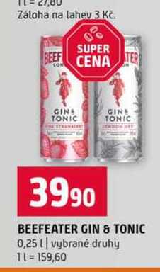 Beefeater gin a tonic 0,25